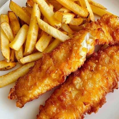 fish and chips served at Aldo's Fish bar Broxburn