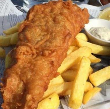 fish and chips served at Aldo's Fish bar Broxburn